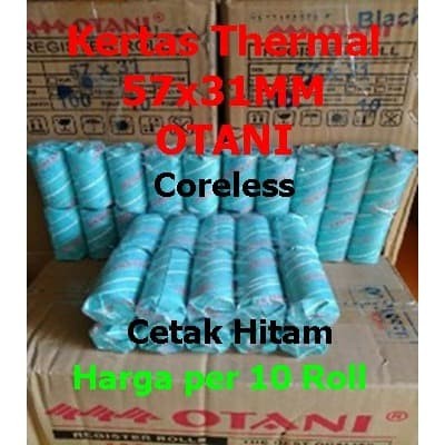 Jual Kertas Thermal Cetak Hitam OTANI 57X31 MM Printer