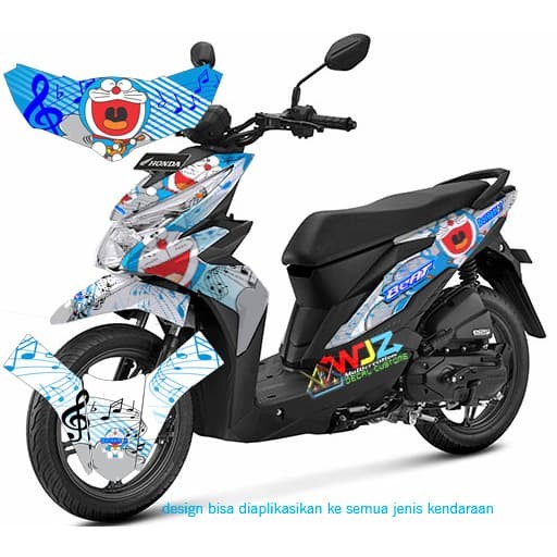 Paling Baru Stiker Motor Beat Street Doraemon