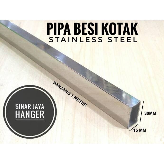 Jual Pipa Besi kotak stainless steel ukuran 100cm - Kota Bekasi - toko