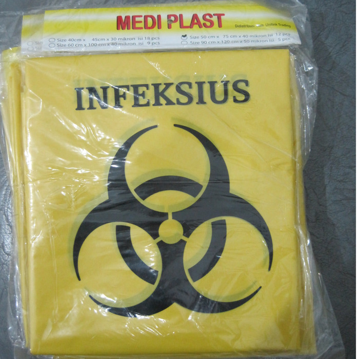 Jual Plastik Limbah Medis & Biochemical Kuning 50x75cm