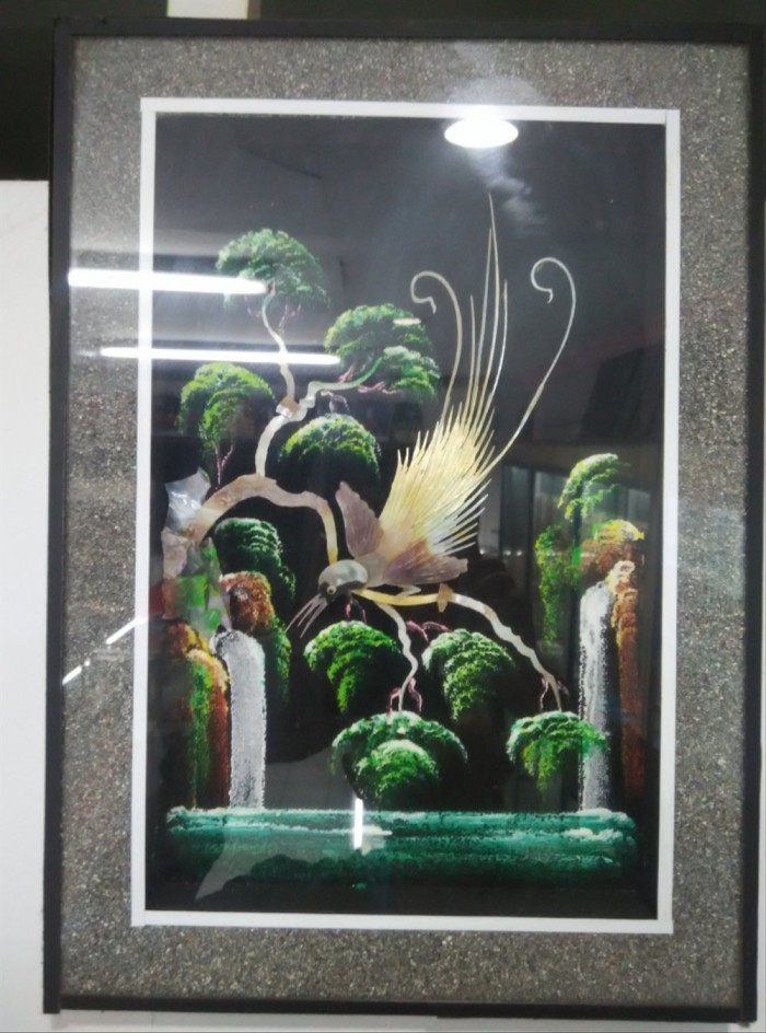 Jual Hiasan Dinding Kerang Motif Burung Cendrawasih Home Equipment