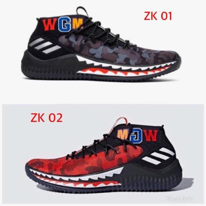 dame 4 bape red camo