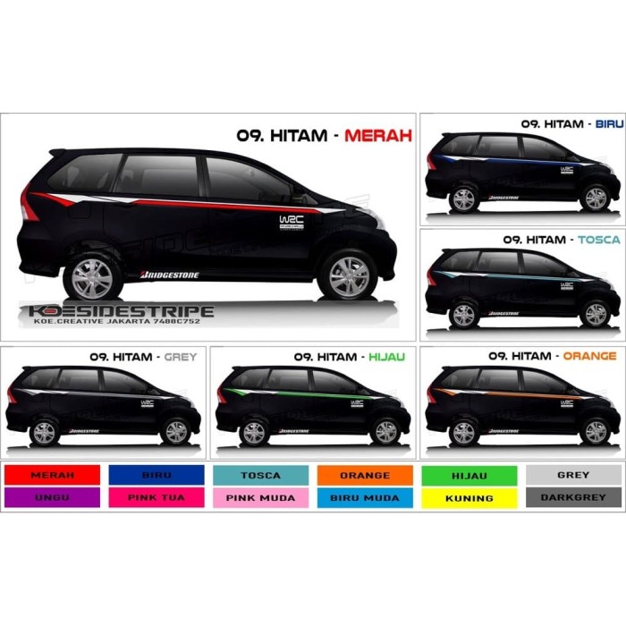 Jual Promo Avanza Xenia 9 Cutting Sticker Stiker Mobil Jakarta