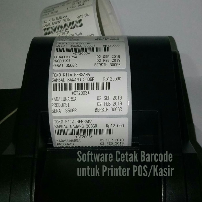 Jual Software Aplikasi Cetak Label Barcode Thermal Ver.Bisnis dg 2