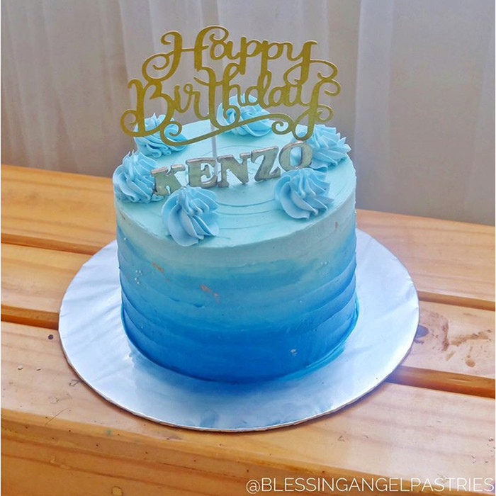 Jual Kue ulang Tahun Blue cantik birthday cake biru enak lembut Kota