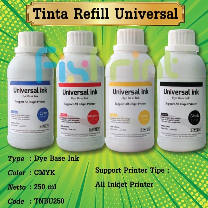 Jual Tinta Printer Canon 250ml Ip1980 Mp145 Mp150 Mp190 Mp198 MX308 