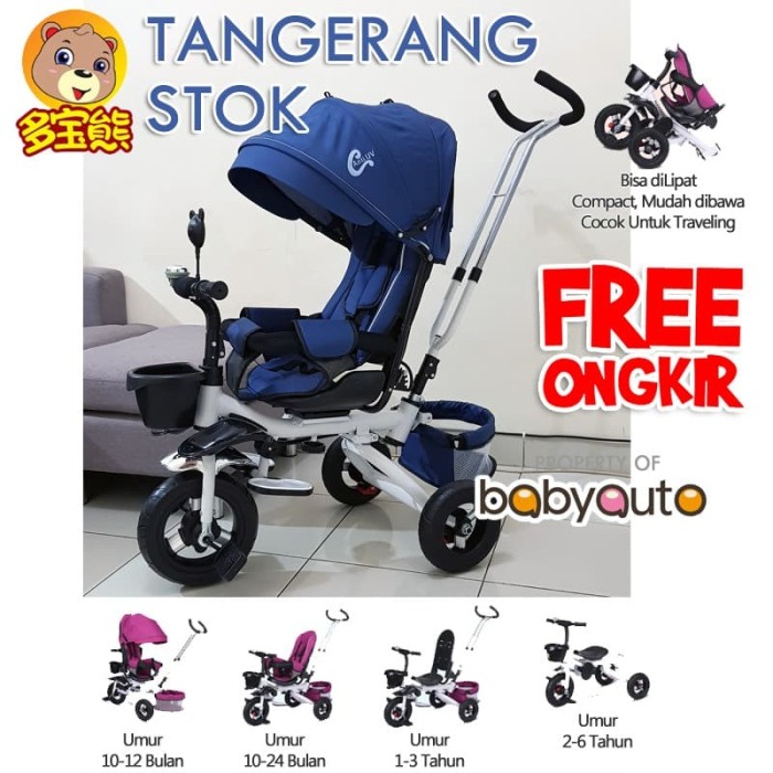 Jual Sepeda  Anak  HMR Tiga  Roda  Tricycle Lipat  Dorong Heavy 