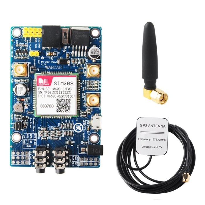 Jual SIM808 Module GSM GPRS GPS development board IPX SMA with GPS ...