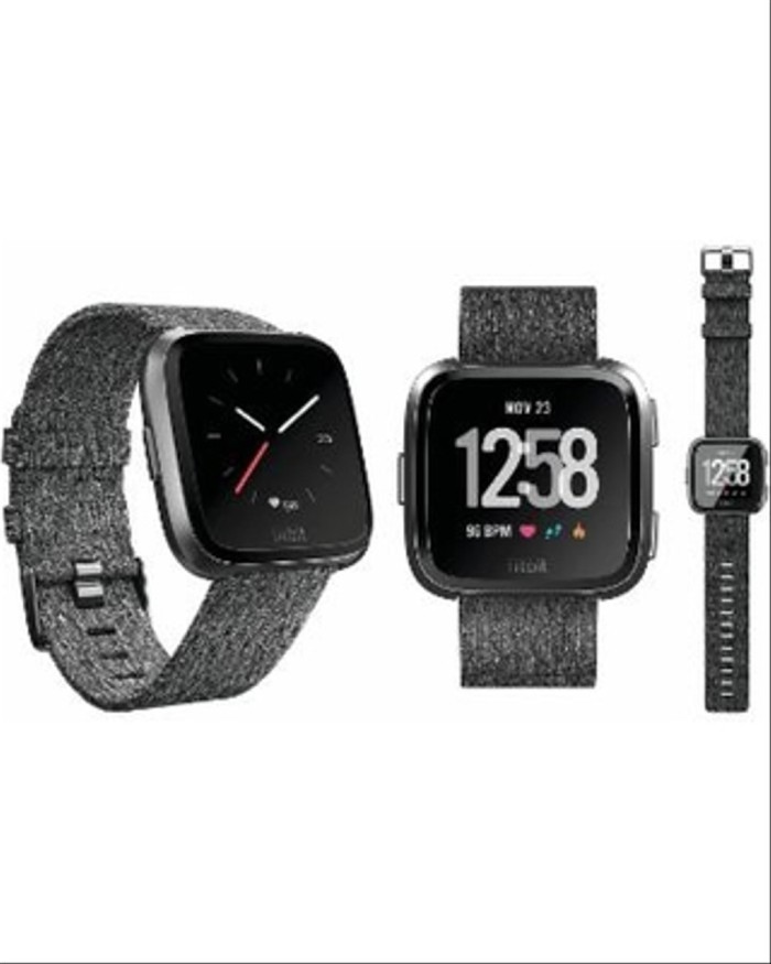 fitbit versa charcoal woven band