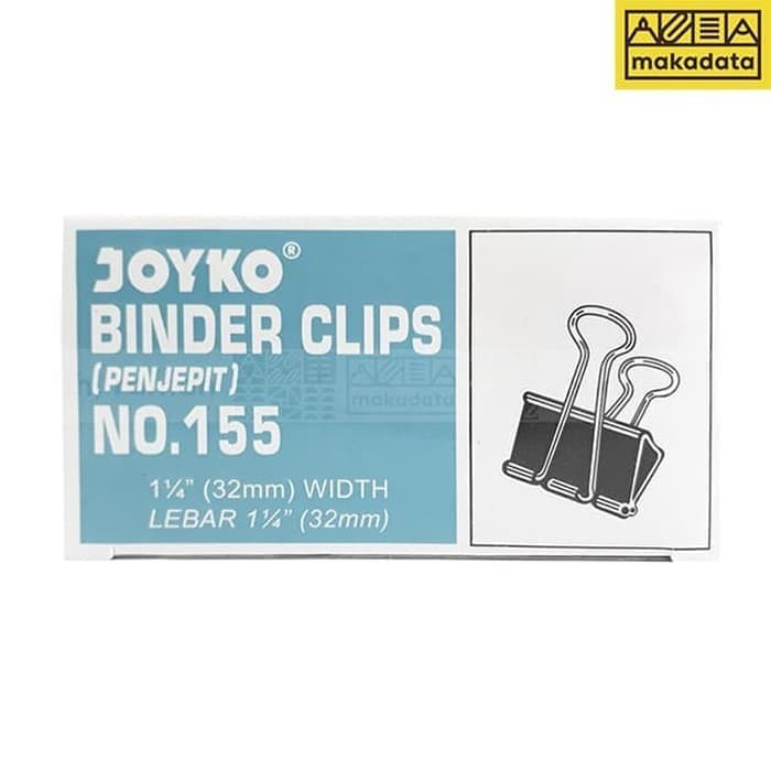 Jual BINDER CLIP | KLIP KERTAS JOYKO 32 MM NO. 155 MURAH