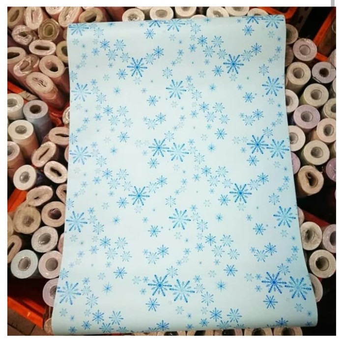 Jual Wallpaper Kristal Salju Background Biru Kab Sidoarjo