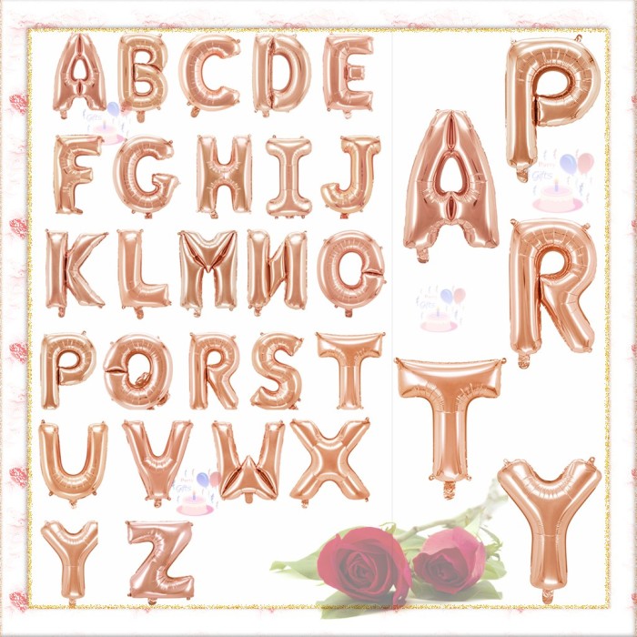 Jual Grosir Balon Huruf Abjad A Z Warna Rose Gold 40cm Ballon Alphabet Min Jakarta Pusat Duthi Tokopedia