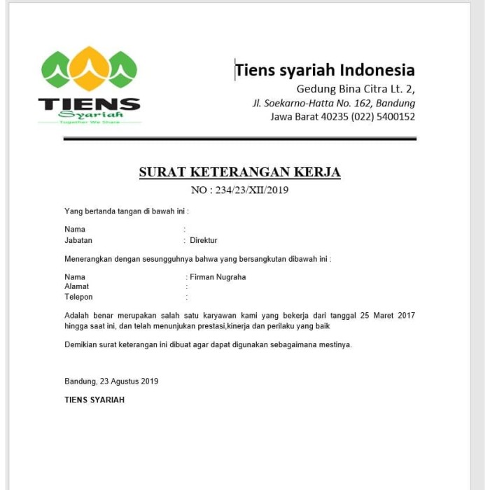 Jual Cetak Surat Paklaringpengalaman Kerja Dki Jakarta Clashers Store Tokopedia