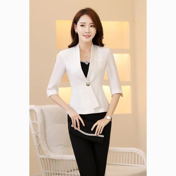 Jual Okechuku METHA Blazer Wanita  Model Korea Pakaian  