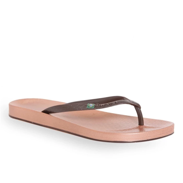 ipanema rose gold flip flops