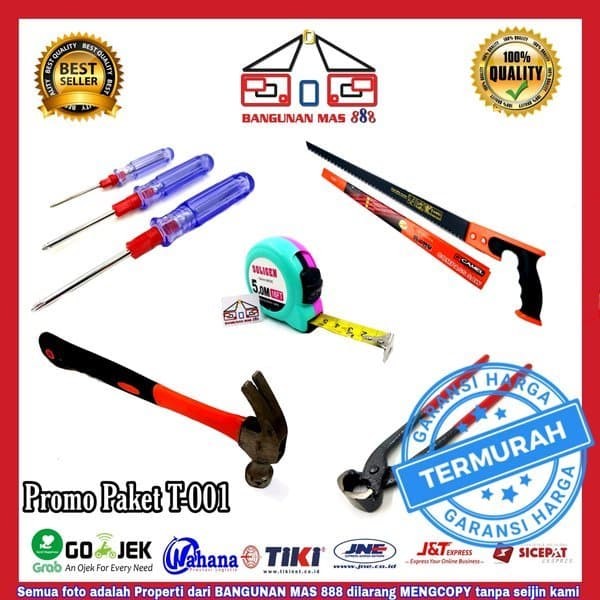 Jual PROMO PAKET T 001 PALU  GERGAJI  KAYU GEGEP OBENG 