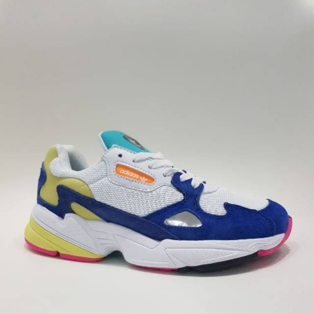 adidas falcon blue white