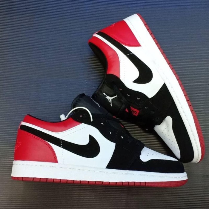 jordan 1 low white black red