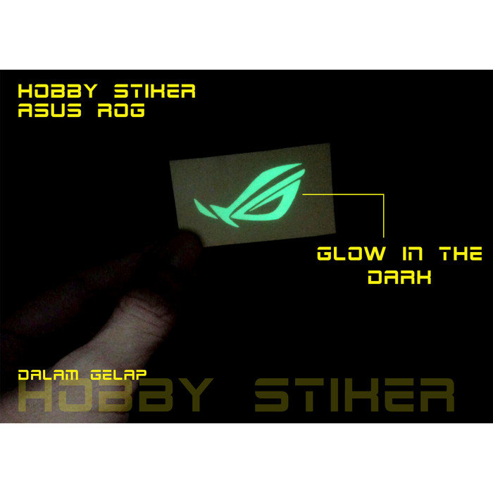 Jual Sticker logo Asus ROG glow in the dark untuk Jual Sticker logo Asus ROG glow in the dark untuk