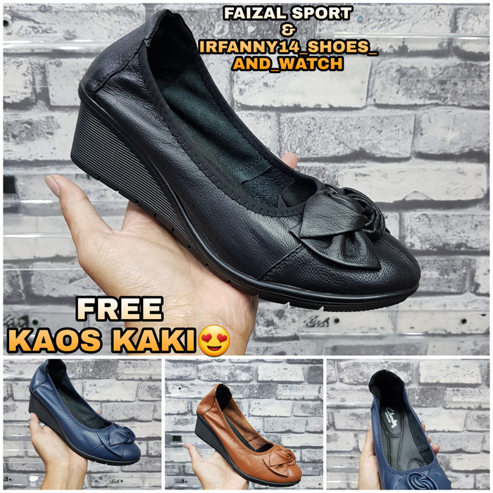Jual Sepatu Clarks Wedges Pita / Sepatu Kerja Wedges