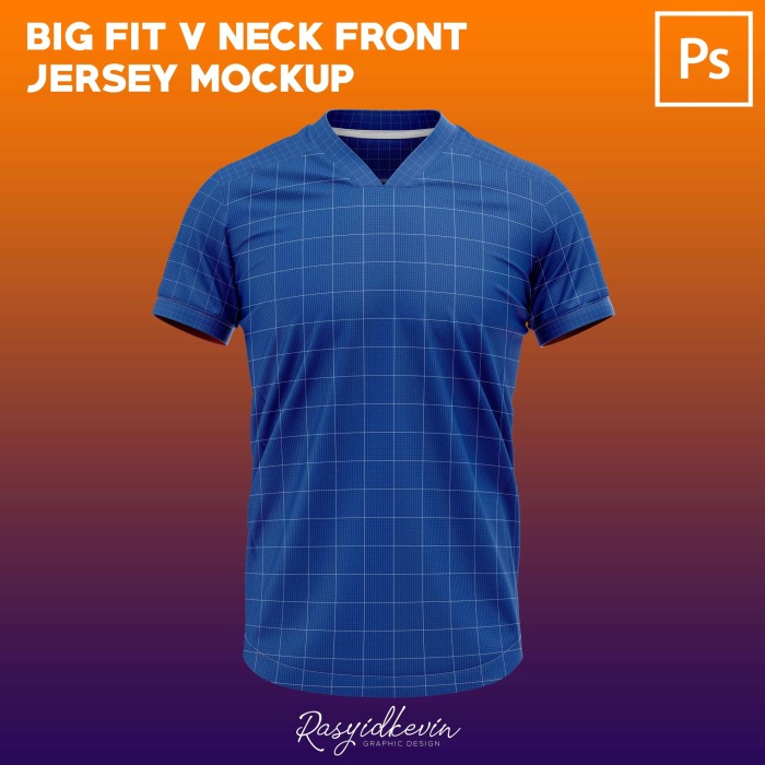 Download Jual Mockup Soccer Jersey #5 BIG FIT V NECK FRONT ...