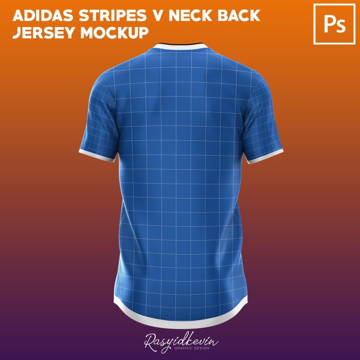 Download Jual Mockup Soccer Jersey 4 Adidas Stripes V Neck Back Photoshop Only Jakarta Selatan Rasyidkevin Creative Tokopedia PSD Mockup Templates