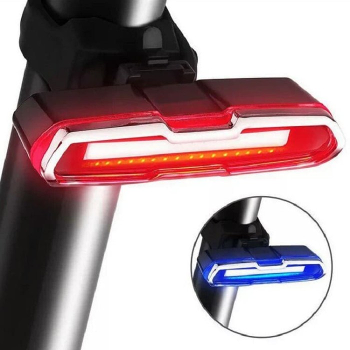 Jual Lampu Belakang Sepeda USB 2 Warna Merah Biru Kab Jual Lampu Belakang Sepeda USB 2 Warna Merah Biru Kab