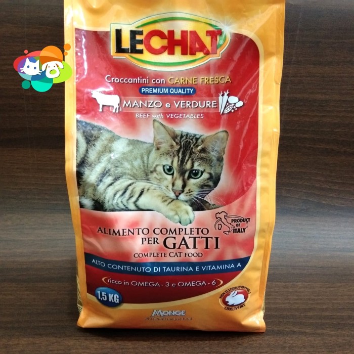 Jual Lechat Beef Vegetable Cat Food 1 5kg Monge Cat Food Makanan Kucing Jakarta Timur Petshop Kita Pet Store Tokopedia