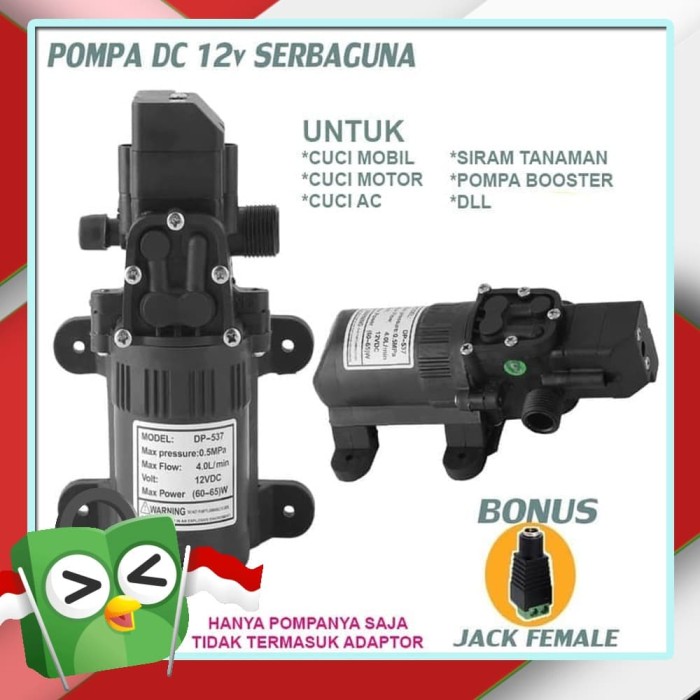 Jual Pompa Air DC 12 Volt Penguat Tekanan Air High Pressure Mini - Kota