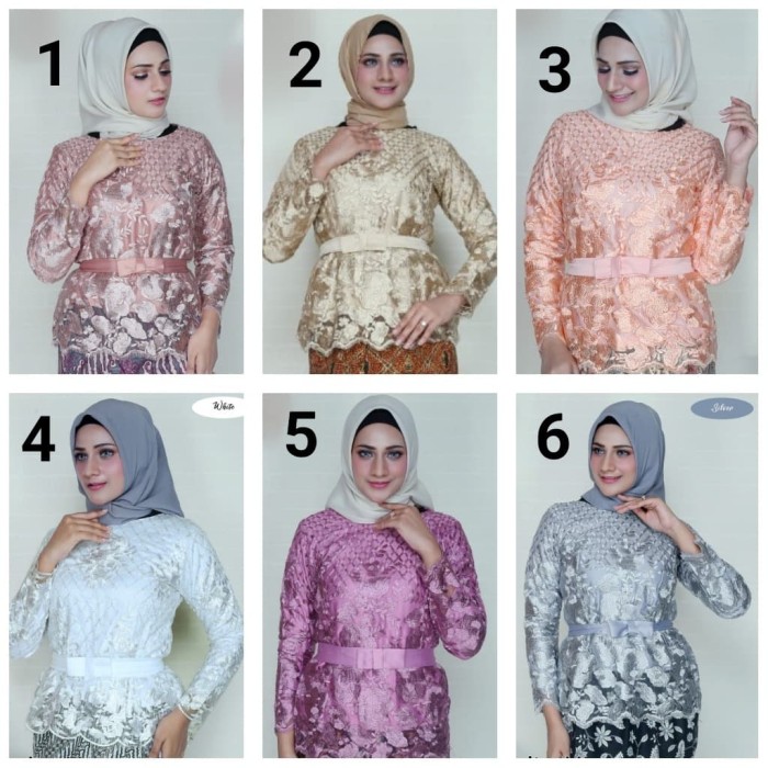 Jual New Atasan Kebaya Modern Tulle Berbagai Macam Warna