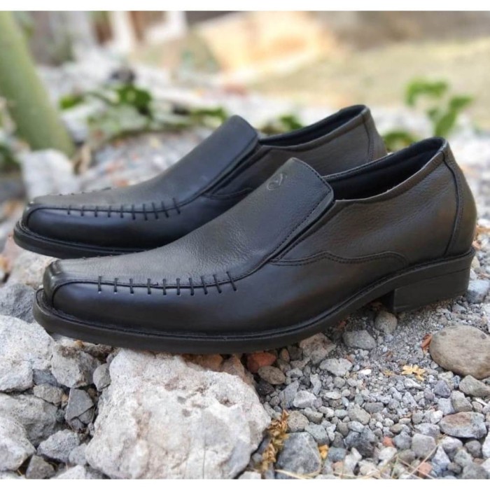 Jual Sepatu  Pantofel Pria  Loafer  A08 Black Kulit  Atmal 