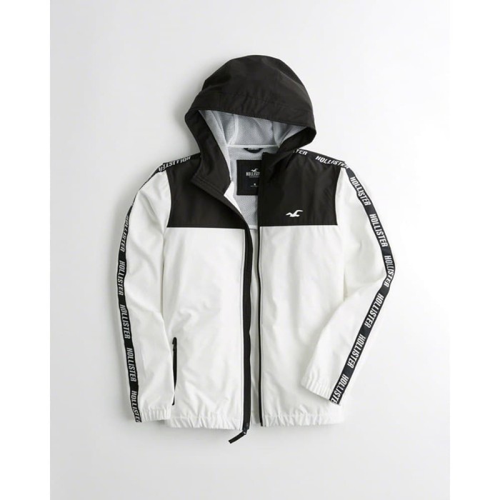 hollister black windbreaker jacket