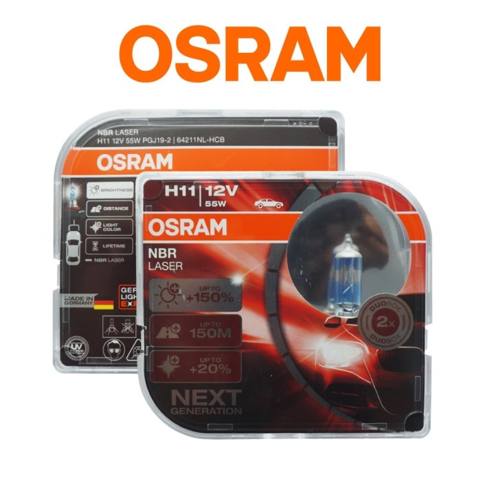Jual OSRAM  NIGHT BREAKER LASER  H11 LAMPU  HALOGEN MOBIL  