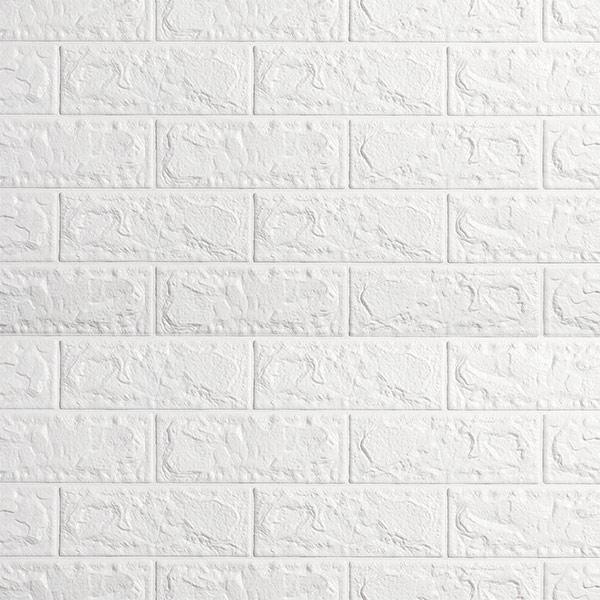 Jual WALLPAPER  3D ZT0101 BRICK FOAM WHITE WALLPAPER  