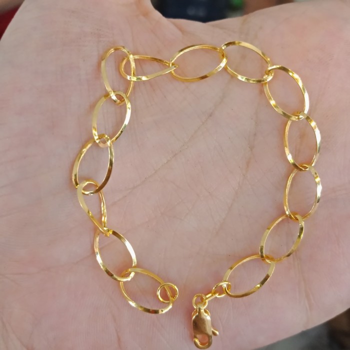 Jual gelang  rantai  tangan emas  asli kadar 700 70 18k 22 