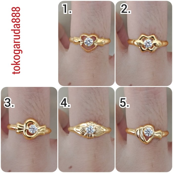 Jual Cincin  emas  permata asli kadar 700 70 18K 22 11 12 