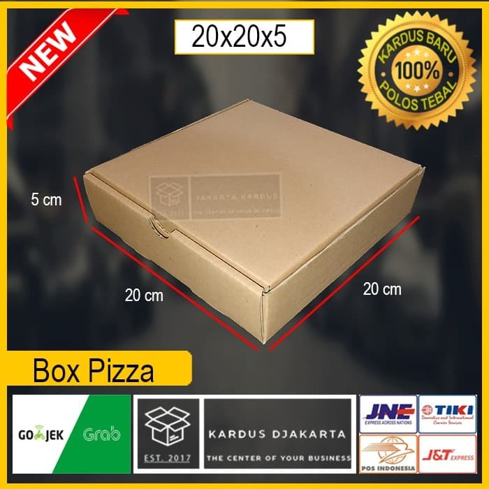 Jual KARDUS|BOX PIZZA Uk. 20x20x5 POLOS DAN BARU - Jakarta