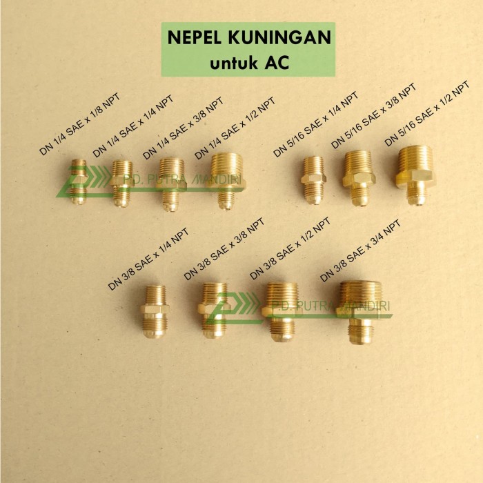 Jual Dobel Nepel 1 4 SAE x 1 4 NPT Kuningan Double 