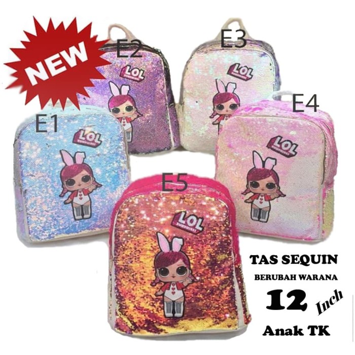 Jual Tas Ransel Sekolah Anak Perempuan Sequin Lol Blink ...