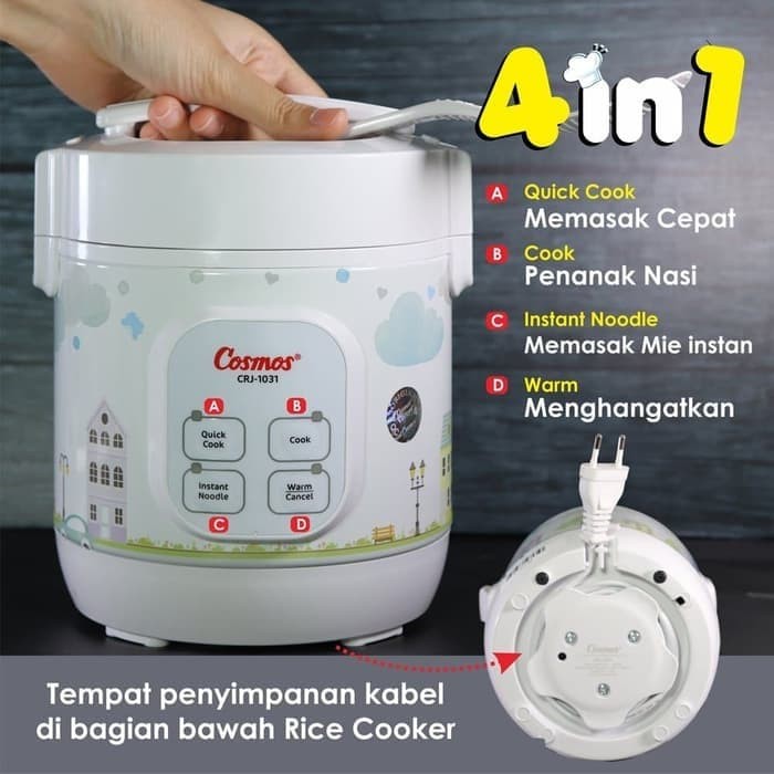 Jual RICE COOKER MINI TRAVEL 0,3 LITER COSMOS CRJ 1031 - Kota Bandung ...