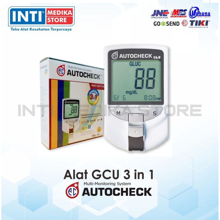 Jual AUTOCHECK 3 in 1 Alat Cek Gula Darah, Kolesterol, dan