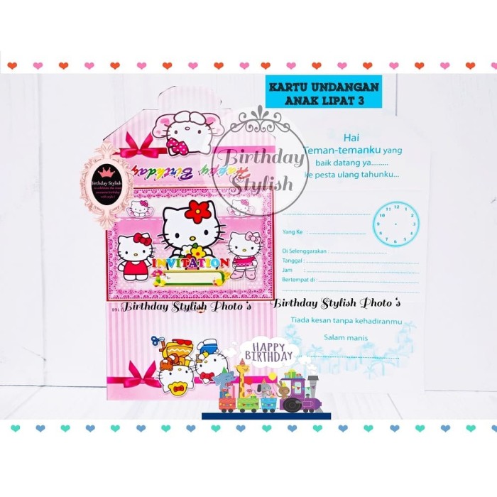 81+ Contoh Surat Undangan Ulang Tahun Hello Kitty Gratis Terbaru