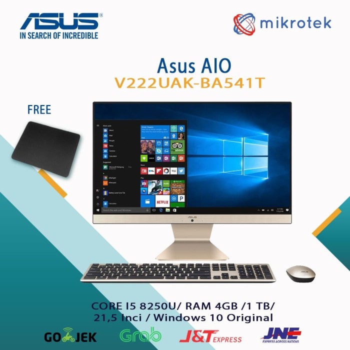 Jual PC ALL IN ONE AIO ASUS V222UAK BA541T WA541T I5-8250U 