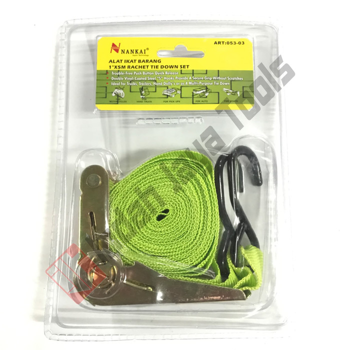 Jual NANKAI Rachet Tie Down 1 inch x 5 Meter Tali Pengikat