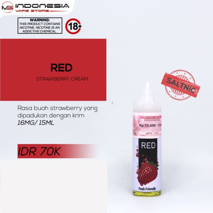 Jual Red Strawberry Cream Salt Nic 15ml Bercukai Kota Tangerang Indonesia Vape Store Tokopedia