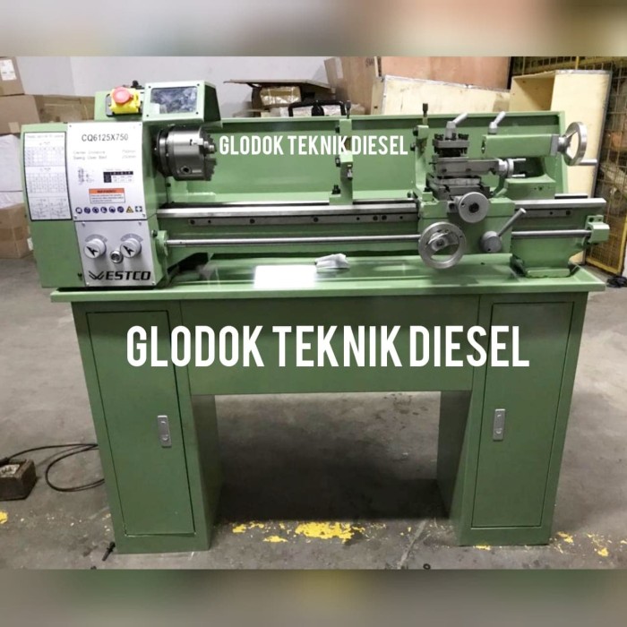 Jual MESIN BUBUT BESI  BENCH LATHE CQ 6125 PANJANG 750 MM 