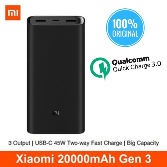 Promo XIAOMI Powerbank Mi Pro 3 20000mAh 45W Mi Power Bank