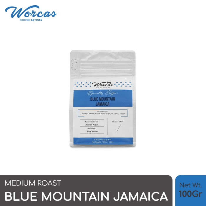 Jual WORCAS Arabica Jamaica Blue Mountain 100gr - Medium