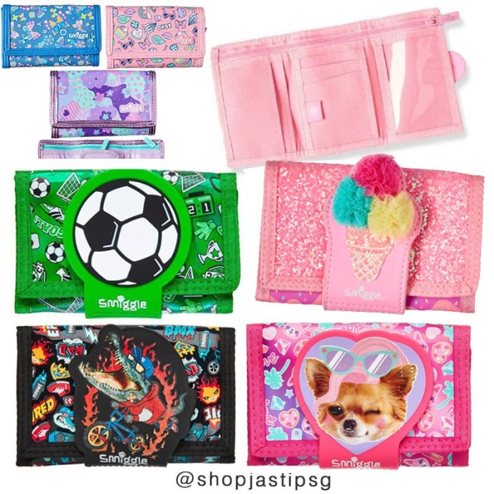 Jual Smiggle Stylin Cute Character Wallet for boys and girls Dompet