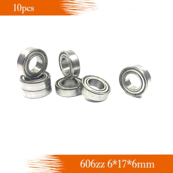 606 606ZZ Deep Groove Miniature Ball Bearing Miniature Bearings 6x17x6mm 10PCS